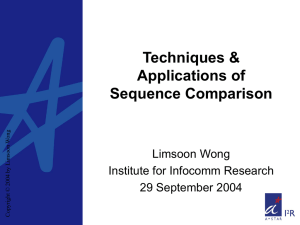 Techniques & Applications of Sequence Comparison