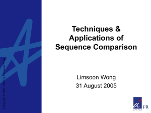 Techniques & Applications of Sequence Comparison