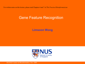 Gene Feature Recognition