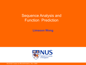 Sequence Analysis and Function Prediction