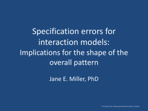 Specification errors for interaction models: Implications for the shape of the overall pattern