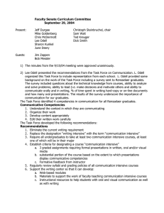 Faculty Senate Curriculum Committee  September 29, 2004 Present:
