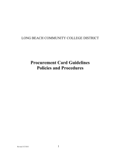 LBCC Procurement Card Policy Manual