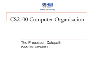 The Processor: Datapath