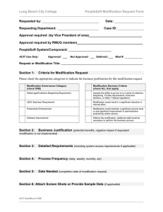 Long Beach City College PeopleSoft Modification Request Form ______________________________________________________________________