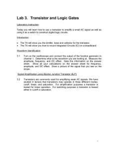 Lab 3: Transistor and Logic Gates (word)