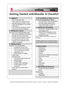Getting Started with Moodle: A Checklist Logging In
