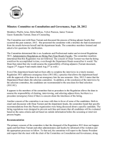 Minutes: Committee on Consultation and Governance, Sept. 28, 2012