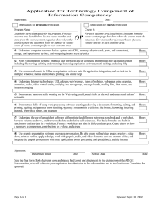 Info Competency Technology Form