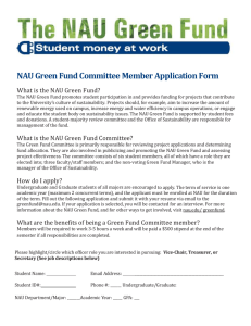 NAU Green Fund Committee Member Application Form