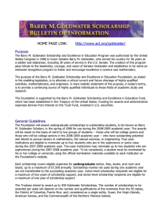 Barry M Goldwater Scholarship and Excellence in Education Program.doc