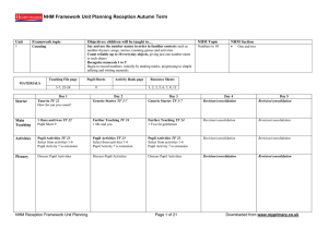 NHM Reception Framework Unit Planning, Autumn Term (DOC, 286 KB)