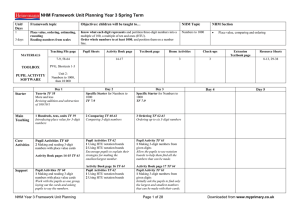 NHM Year 3 Framework Unit Planning, Spring Term (DOC, 447 KB)