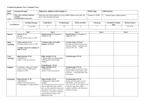 NHM Year 4 Framework Unit Planning, Autumn Term (DOC, 398 KB)