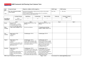 NHM Year 6 Framework Unit Planning, Autumn Term (DOC, 383 KB)