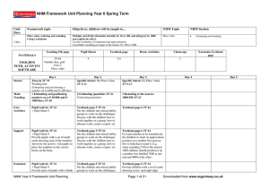 NHM Year 6 Framework Unit Planning, Spring Term (DOC, 345 KB)