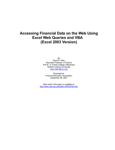 Accessing Web Data Using Excel 2003.doc