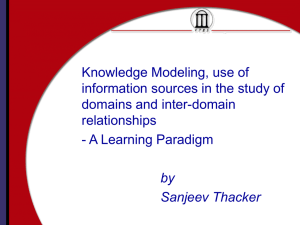 Knowledge Modeling, use of information sources in the study of relationships