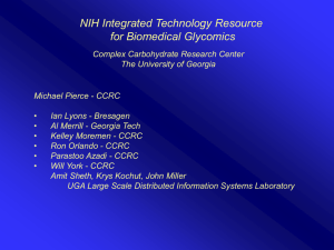 NIH Integrated Technology Resource for Biomedical Glycomics