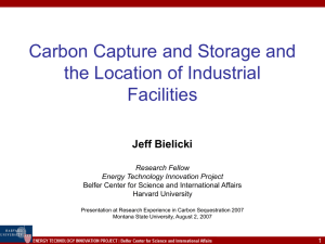 On the Influence of Carbon Capture and Storage on the Location of Industrial Facilities