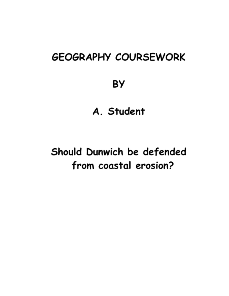 a level geography coursework introduction examples