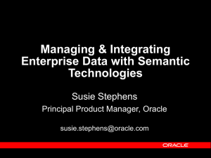 Managing and Integrating Enterprise Data with Semantic Technologies