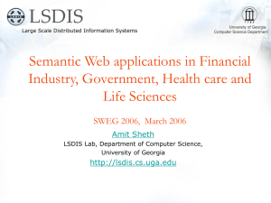 Semantic Web applications in Financial Industry, Government, Health care and Life Sciences
