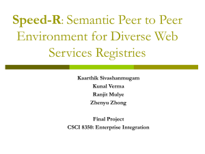 Speed-R Semantic Peer to Peer Environment for Diverse Web Services Registries