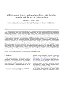 mtdna genetic diversity and population history of a dwindling raptorial bird, the red kite (milvus milvus).doc