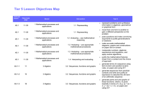 Exploring maths Tier 5 Lesson Objectives Map (DOC, 426 KB)