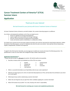 Cancer Treatment Centers of America® (CTCA) Summer Intern Application