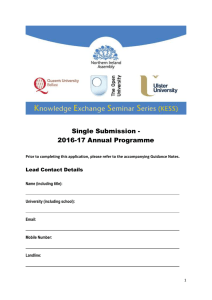 Single Submission - 2016-17 Annual Programme Lead Contact Details