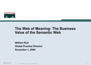 The Web of Meaning: The Business Value of the Semantic Web
