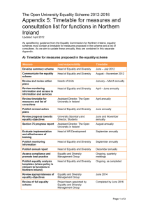  Appendix 5 - Timetable for measures and consultation list for functions in Northern Ireland (93KB)