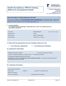 Referral form, suitable for referring individuals or groups