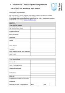 Level 3 Diploma in Business Administration Registration Agreement