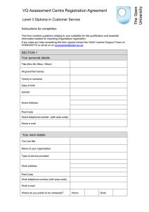 Level 3 Diploma in Customer Service Registration Agreement