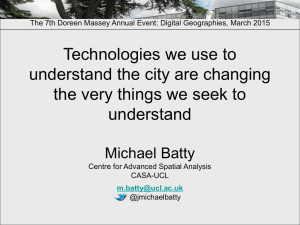 Technologies we use to understand the city are changing understand