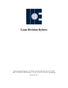 Lean Division bylaws