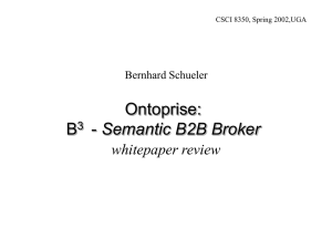 Ontoprise: B Semantic B2B Broker whitepaper review
