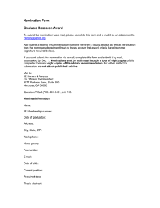 Nomination Form Graduate Research Award