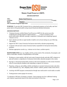 MFP Job Description/Commitment Form