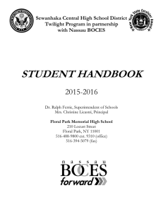 STUDENT HANDBOOK 2015-2016