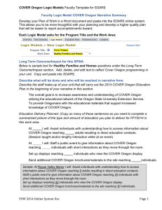 Faculty Cover Oregon Logic Model Template