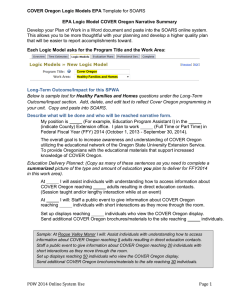 EPA Cover Oregon Logic Model Template