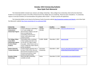 Scholarship Bulletin - October 2015