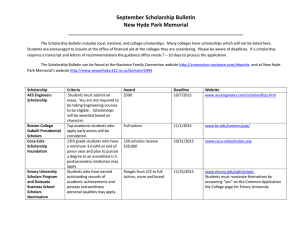 Scholarship Bulletin - September 2015