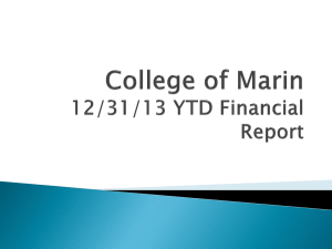 YTD Financial Report, December 31, 2013