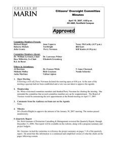 Approved Citizens’ Oversight Committee Minutes