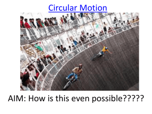 Circular Motion AIM: How is this even possible?????